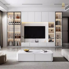 Tủ tivi cánh kính cao cấp Hoàng Đạt - TV001