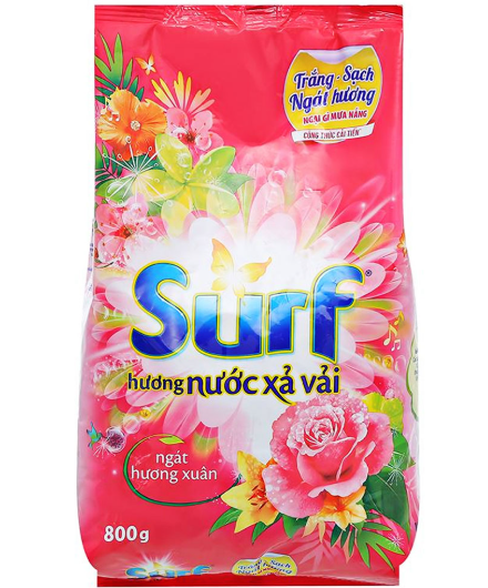 SURF Bột Giặt Hương Nước Xả Vải Ngát Hương Xuân 800g 