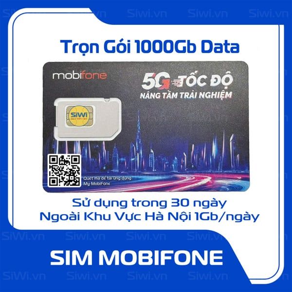  Sim Mobi 1000GB/T Trọn 12 Tháng (12FHN ) 