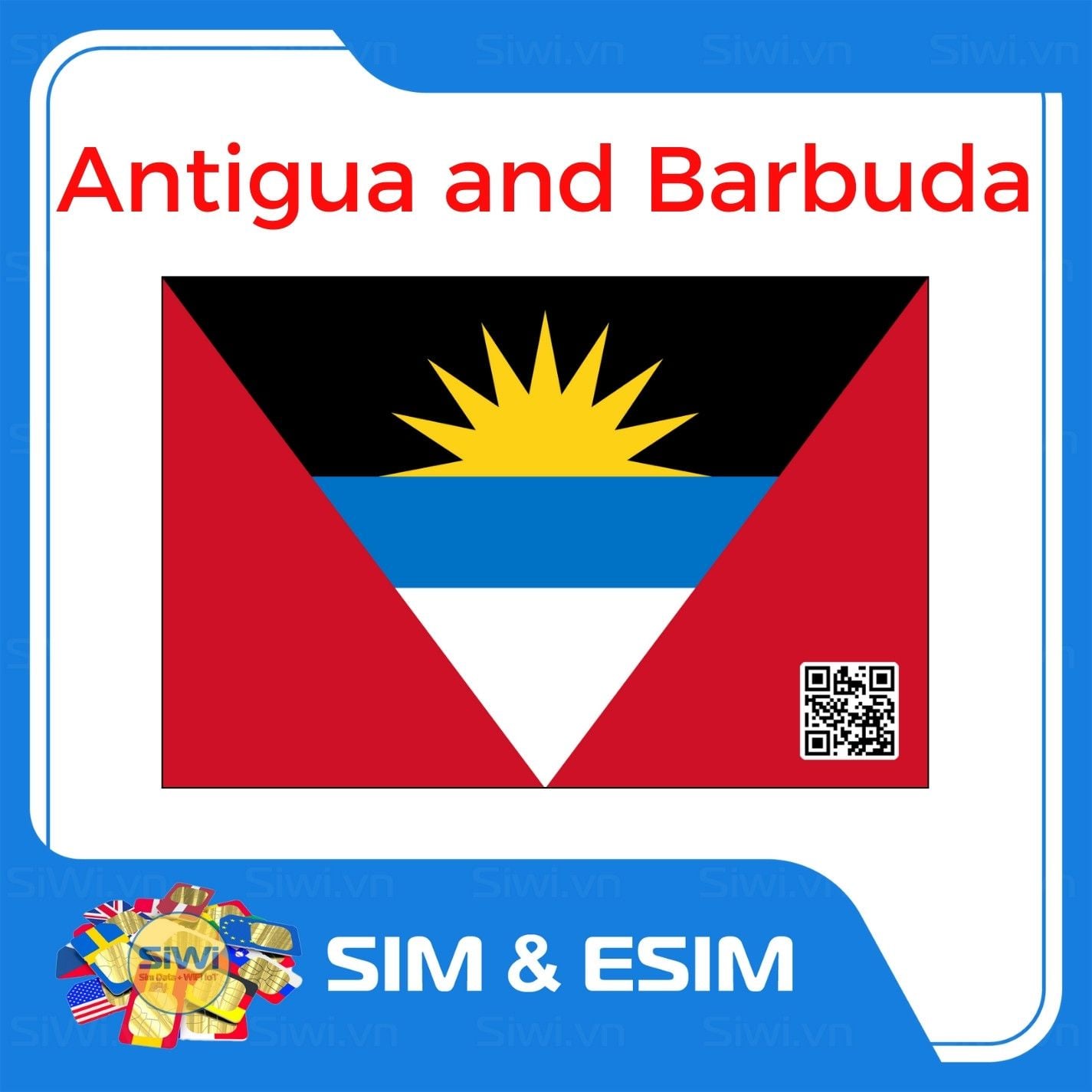  Sim Du Lịch Antigua and Barbuda 