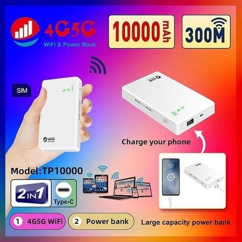  Bộ Phát Wifi Kiêm Sạc Dự Phòng Pix-Link TP10000 