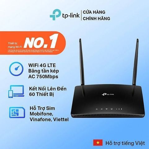  Bộ Router Phát Wifi 4G TP-Link Archer MR200 Băng Tần Kép 