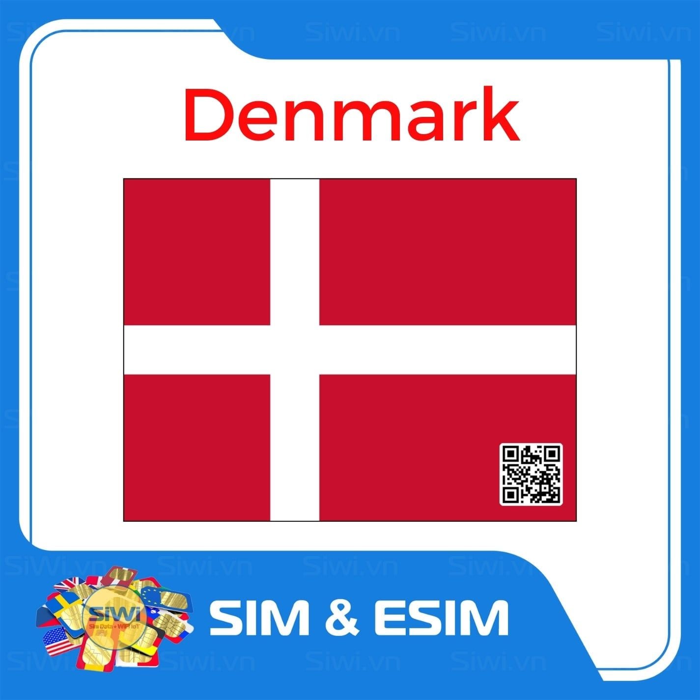  Sim Du Lịch Đan Mạch - Denmark 