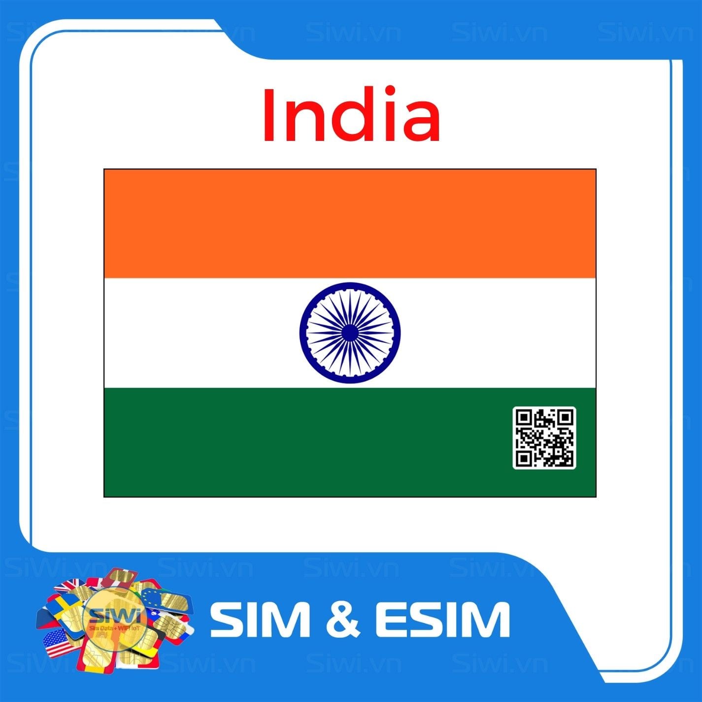  Sim Du Lịch Ấn Độ - India 