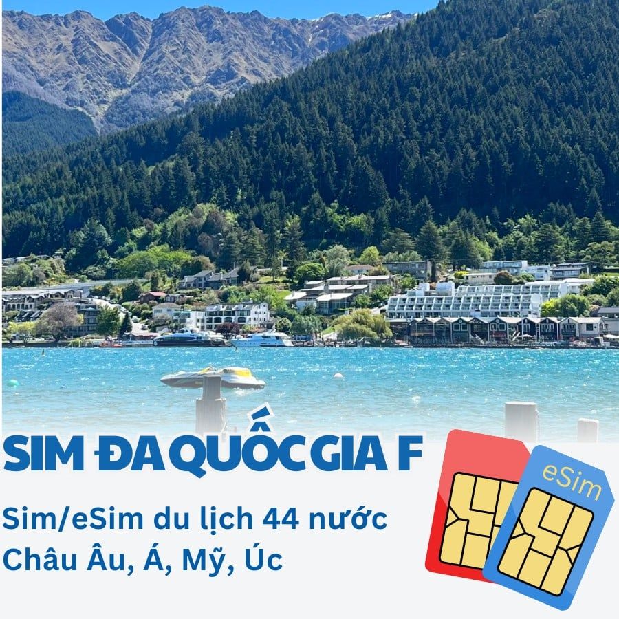  Sim Du Lịch 44 Nước Châu Âu, Á, Mỹ, Đại Dương 