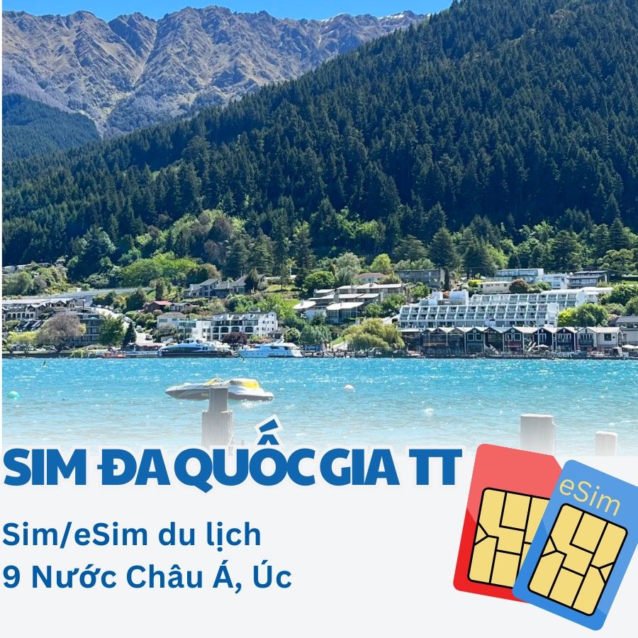 Sim Du Lịch 9 Nước Châu Á, Úc 