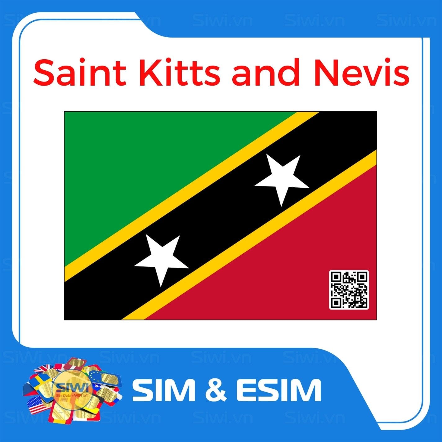  Sim Du Lịch Saint Kitts and Nevis 