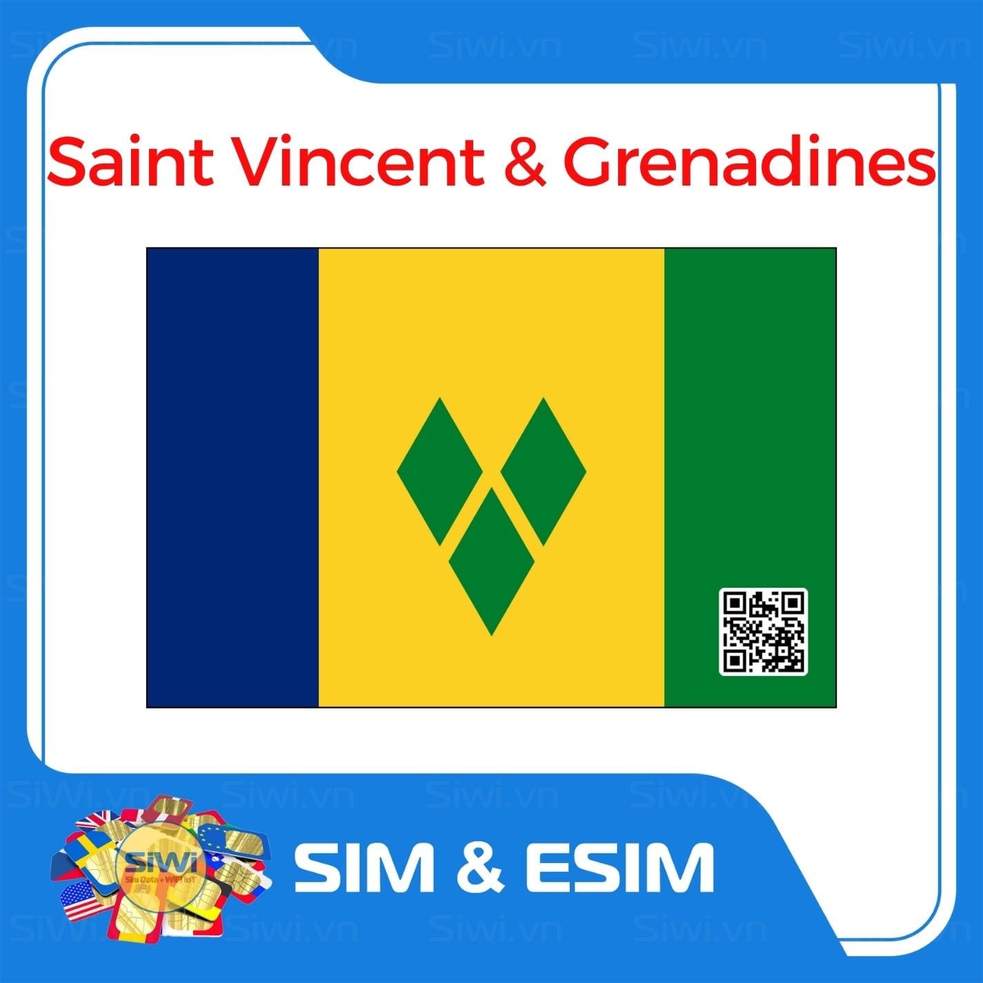  Sim Du Lịch Saint Vincent and Grenadines 