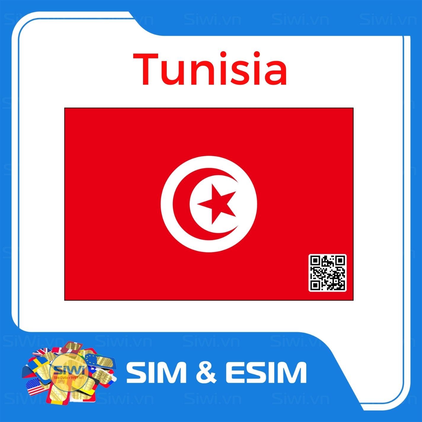  Sim Du Lịch Tunisia 