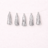  Set 5 chùm tua rua trang trí sinh nhật màu vàng và bạc 