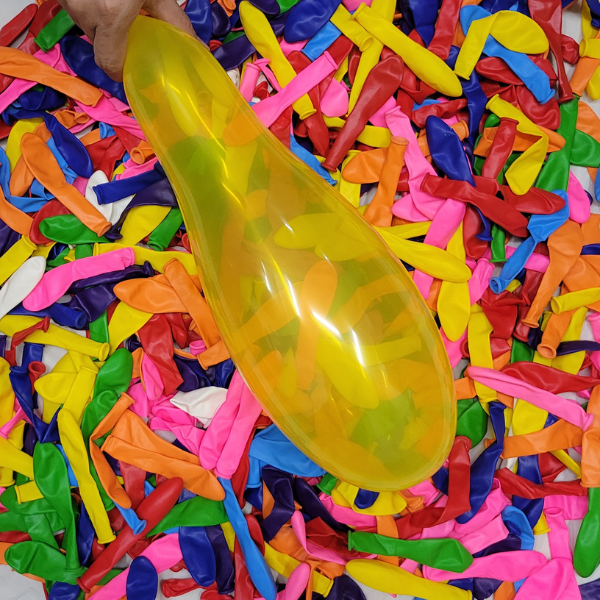  Bong bóng bí vàng trong, bóng bay phi tiêu - Trang trí hội chợ 