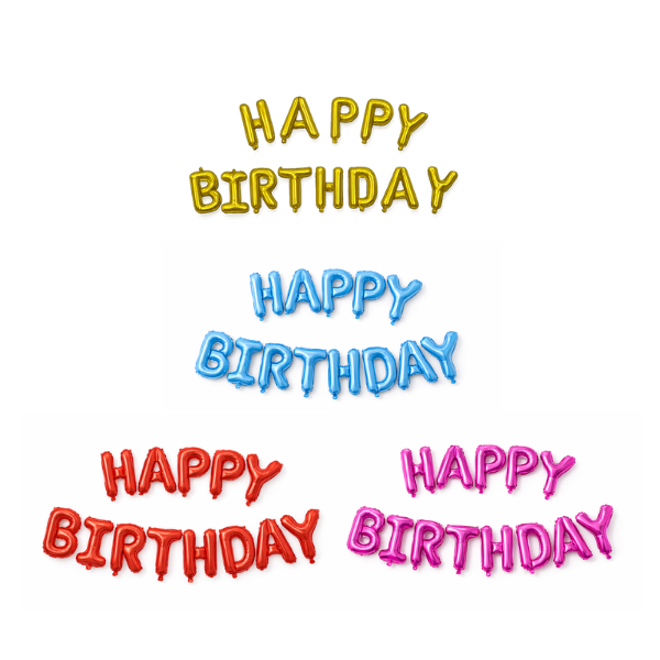  Set bóng chữ trang trí sinh nhật nhiều màu giá sỉ 