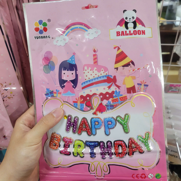  Set bóng chữ trang trí sinh nhật nhiều màu giá sỉ 