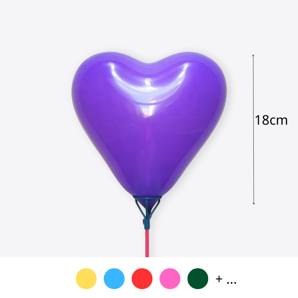  Bong bóng trang trí hình trái tim nhỏ 18cm H7  - Bóng bay trang trí tiệc 