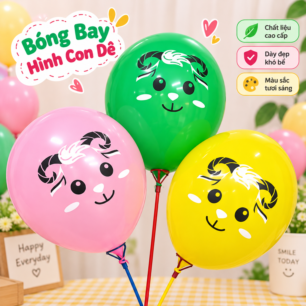  BÓNG BAY IN HÌNH DÊ CỪU MẪU MỚI 2027 – BÓNG TRANG TRÍ TẾT, BÓNG HÌNH CON DÊ CỪU NHIỀU MÀU 