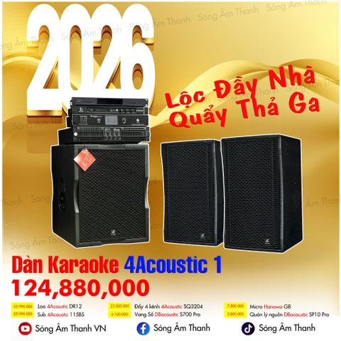 Dàn Karaoke 4Acoustic DR12 – Tiêu Chuẩn Mới Cho Âm Thanh Cao Cấp