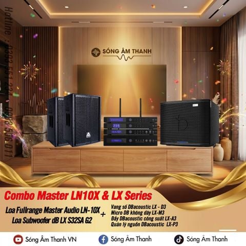 Dàn Karaoke Cao Cấp Master LN10X Full LX Series – Âm Thanh Mạnh Mẽ, Chi Tiết, Sôi Động Chuẩn Chuyên Gia