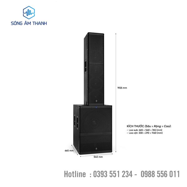Hệ thống loa cột liền công suất dBacoustic CL18S - 48F