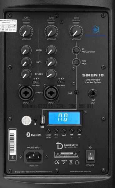 Loa Di Động Chuyên Nghiệp DBACOUSTIC SIREN 10 (TẶNG MICRO M2)
