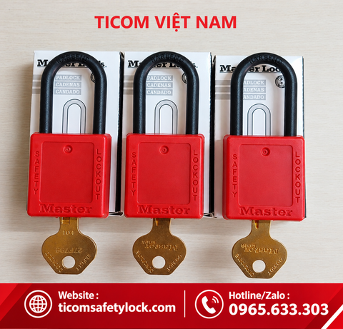  Ổ Khóa Loto Lockout Tagout Padlock Ổ khóa an toàn điện 406Red Master Lock 