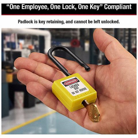  Khóa Loto Lockout Tagout Khóa Móc An Toàn Điện 406YLW Master Lock 