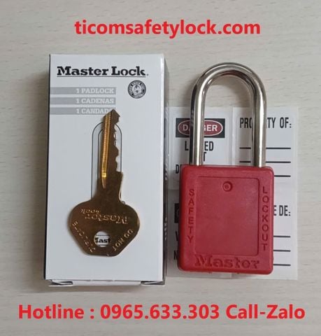  410RED MasterLock Safety Padlock - Khóa Loto Lockout Tagout Khóa Móc An Toàn 