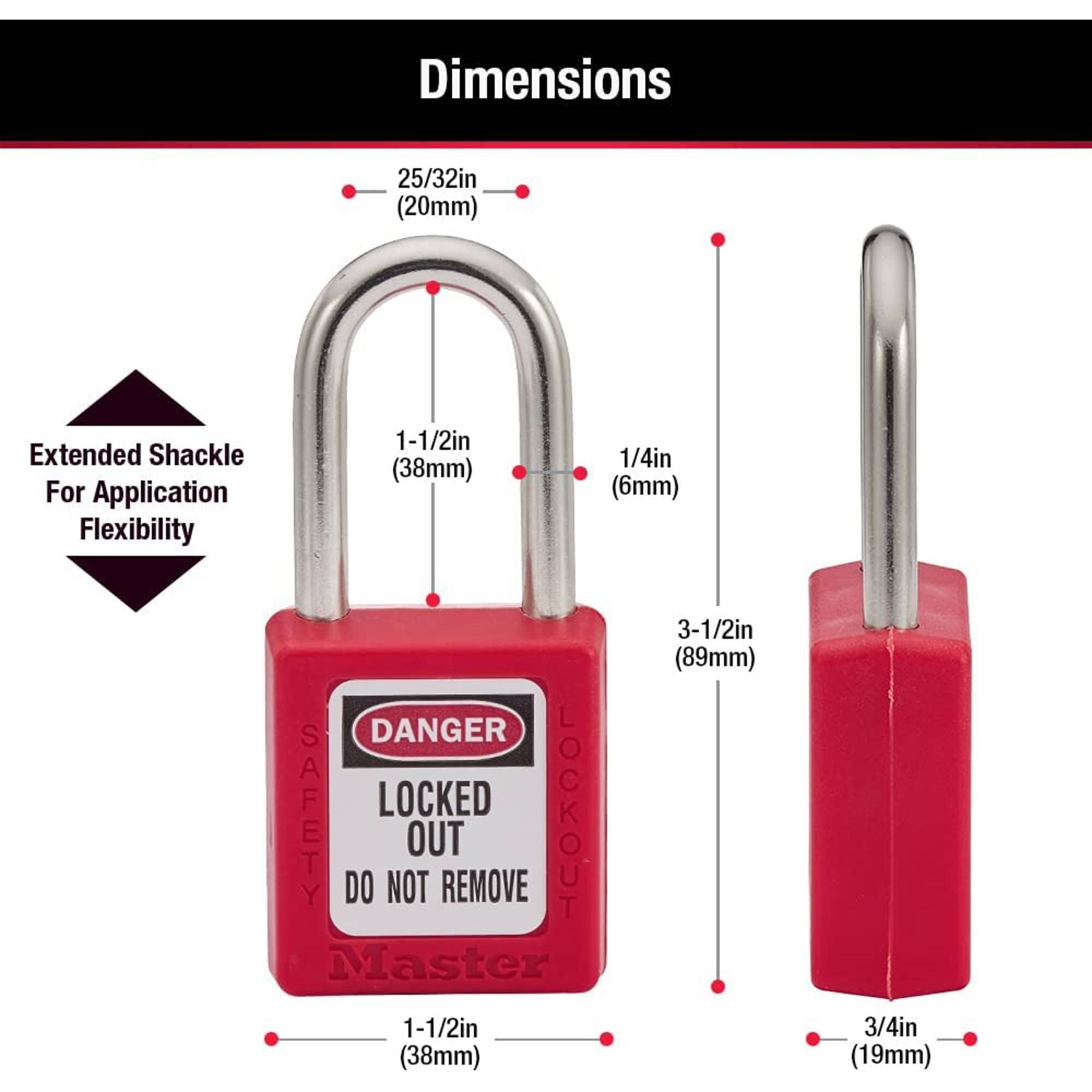 Ổ Khóa LOTO 410RED Master Lock Safety Padlock Lockout Tagout
