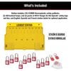 Bộ khóa An Toàn Điện- Khóa Loto - Lockout Kit Treo tường 1483BP410 MasterLock