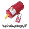 488 MasterLock - Khóa an toàn cho phích cắm điện cỡ lớn, loại xoay, dùng cho phích cắm 220-550 Volt Electrical Lockout