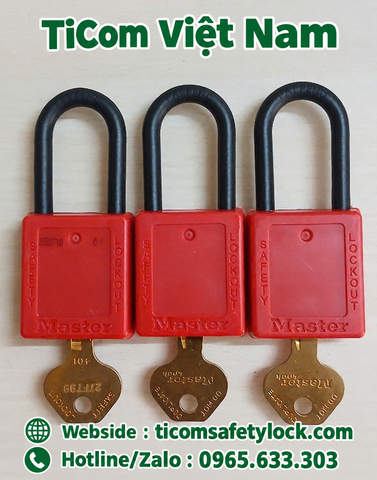  Khóa móc an toàn không dẫn điện không từ tính Master Lock 406RED 
