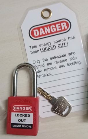  KD-P38S-RED - Ổ Khoá Loto Lockout Tagout - Khóa An Toàn CB Điện - Khóa Danger Prolockey 