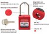 Ổ khóa an toàn còng bằng thép 4mm PROLOCKEY KD-P38SSD4-RED
