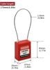 Khóa Loto PROLOCKEY KD-PC175D1.5-RED Ổ khóa an toàn bằng thép dạng cáp
