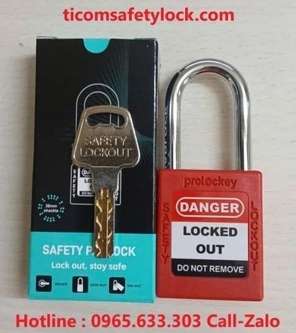 KD-P38S-RED - Ổ Khoá Loto Lockout Tagout - Khóa An Toàn CB Điện - Khóa Danger Prolockey 