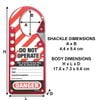 427 MasterLock - Khóa chốt an toàn Snap-on có nhãn, màu đỏ (Lockout Hasps)