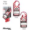 427 MasterLock - Khóa chốt an toàn Snap-on có nhãn, màu đỏ (Lockout Hasps)