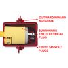 487 MasterLock - Khóa an toàn phích cắm điện xoay, dùng cho phích cắm 110 và 220 Volt ( Electrical Lockout )