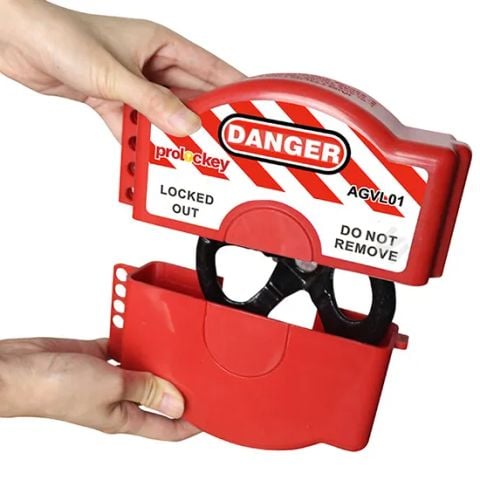  Khóa Loto - Lockout/Tagout - Khóa van cổng tay quay điều chỉnh 25mm-165mm PROLOCKEY AGVL01 