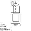 Móc khóa 38mm, hiệu Master Lock 410RED (kích thước: 38mm x 44mm x 38mm)