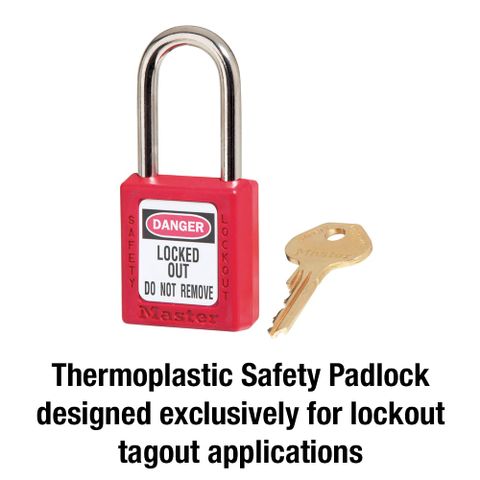  Móc khóa 38mm, hiệu Master Lock 410RED (kích thước: 38mm x 44mm x 38mm) 