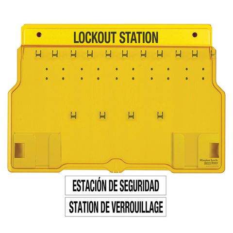  1483B Masterlock Trạm khóa an toàn Điện gắn tường - Wall Mounted Lockout Station 