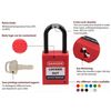 PROLOCKEY KD-P38P-RED - Ổ khóa an toàn nhựa nhiệt dẻo cách điện 38mm