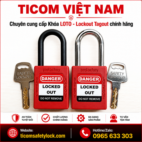  Safety Padlock KD-P38S-RED 