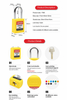 Khóa Móc An Toàn Điện, Ổ Khóa An Toàn Điện, Ổ khóa Loto Safety Padlock ProLockey KD-P38S-YLW