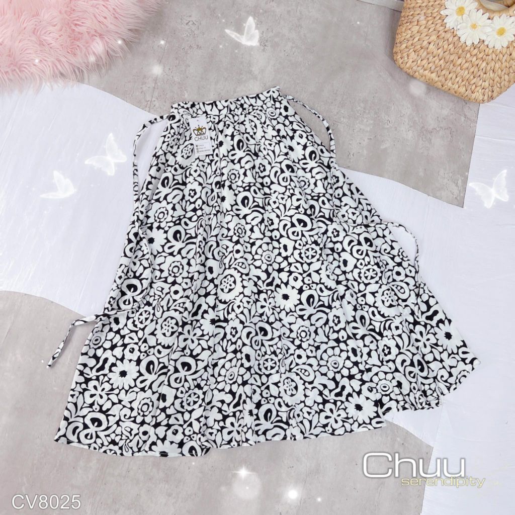 Chân Váy Midi Hoạ Tiết CV8025