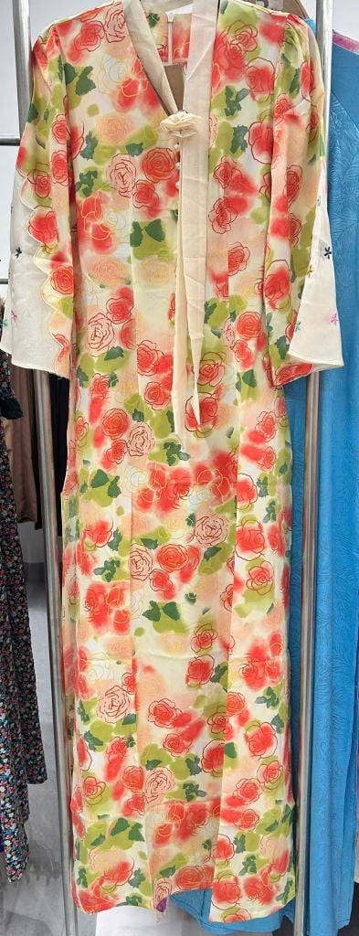 Áo Dài Tym Dây Bay Kèm Phụ Kiện AD3128 (Áo lẻ)