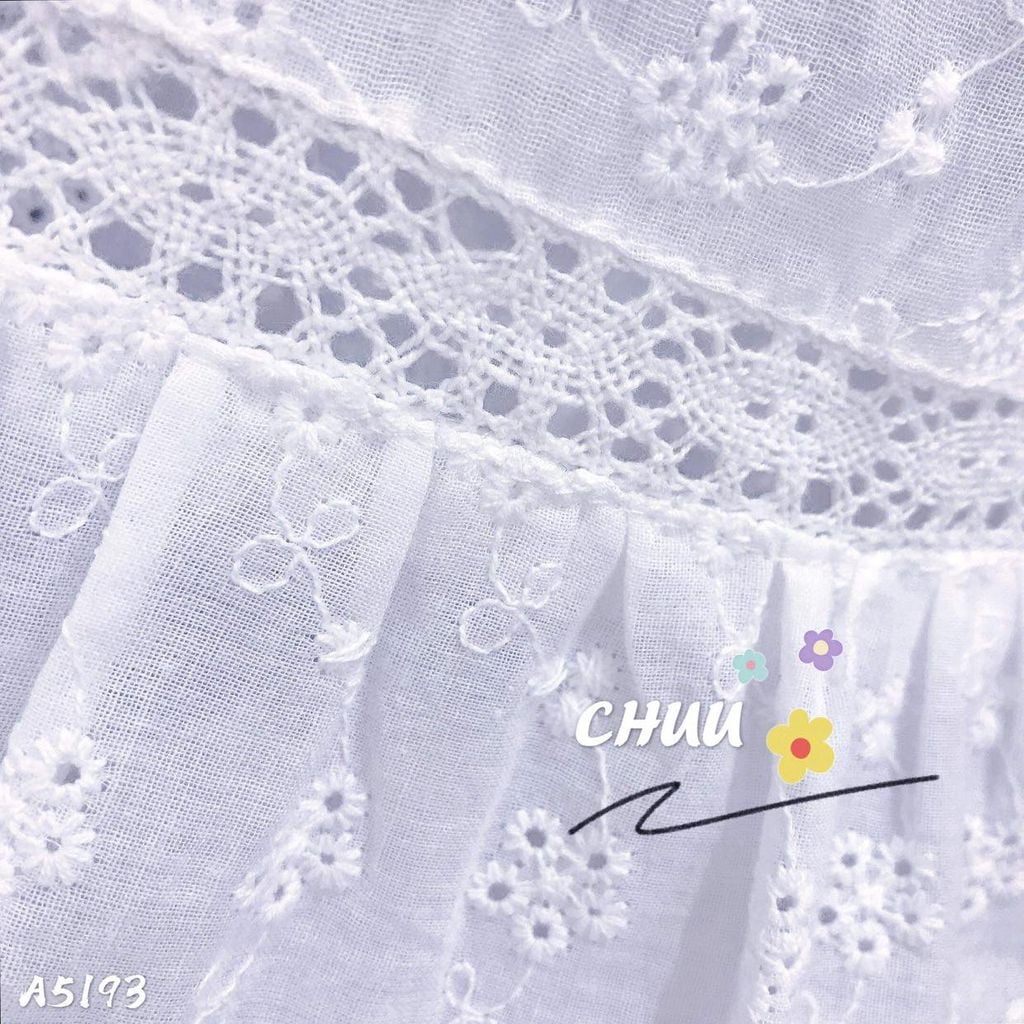 Áo Hoa Thêu Viền Vuông AT9002.5193