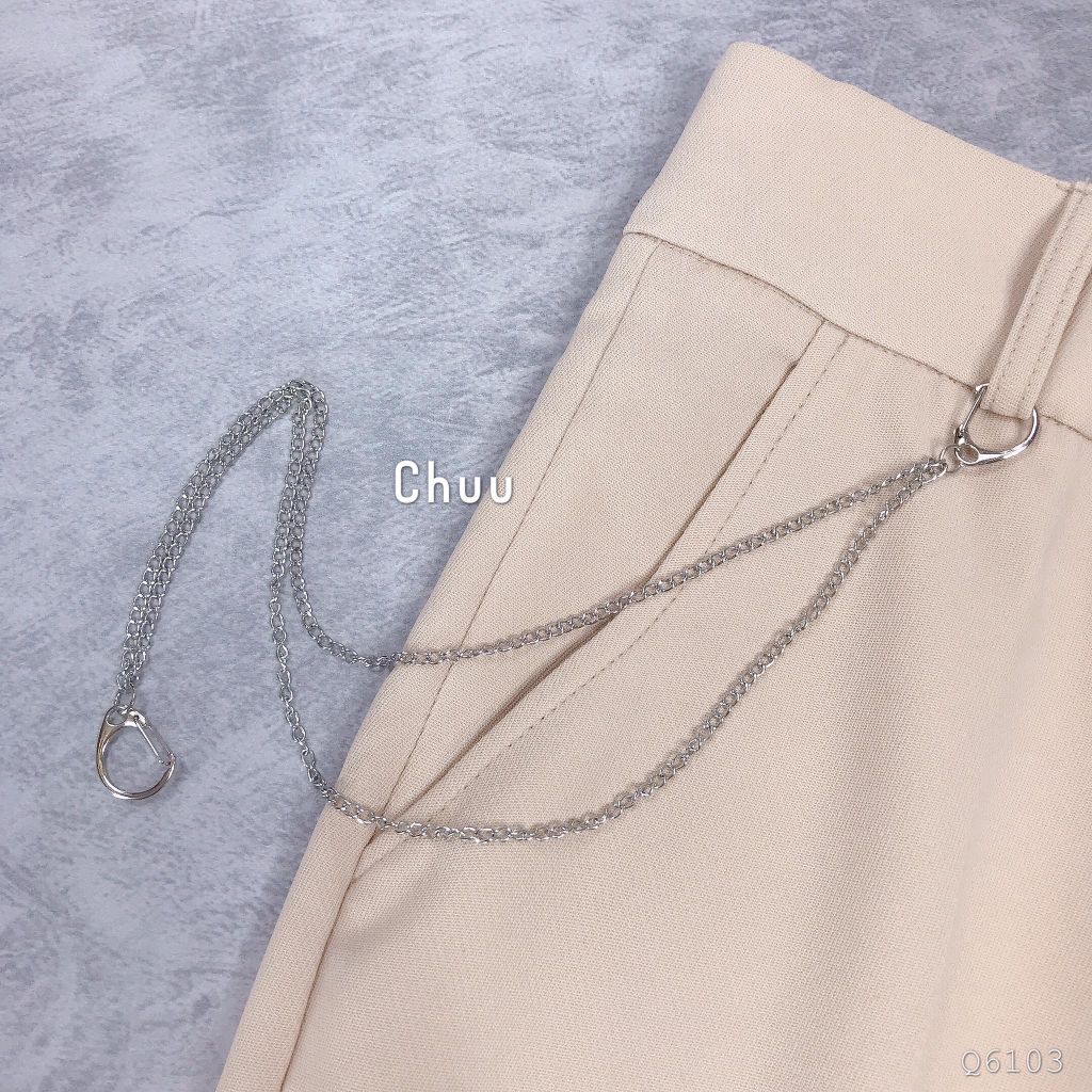 Quần Tây Ống Xẻ Dây Xích Q6103