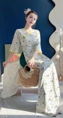 Áo Dài Bánh Hoa Búp AD3055 (Áo lẻ)
