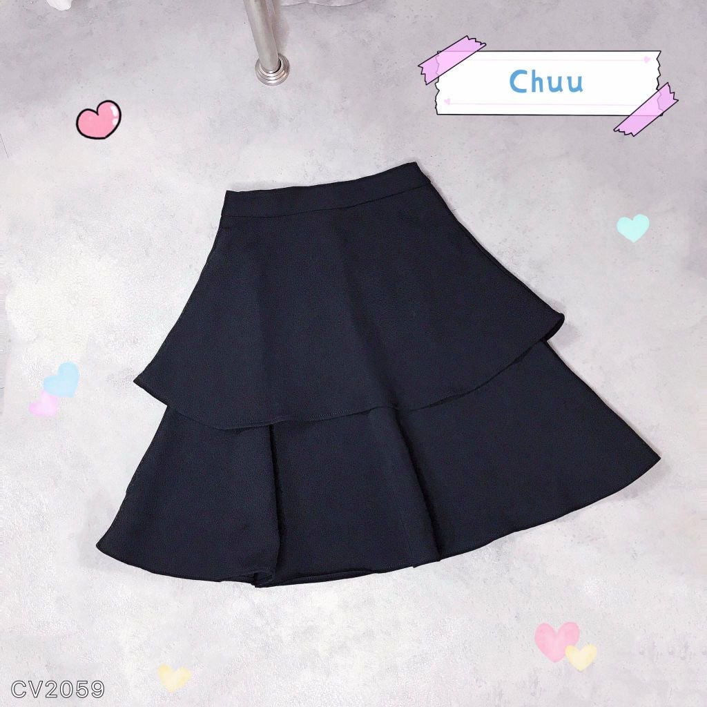 Chân Váy Xòe 2 Tầng CV2059